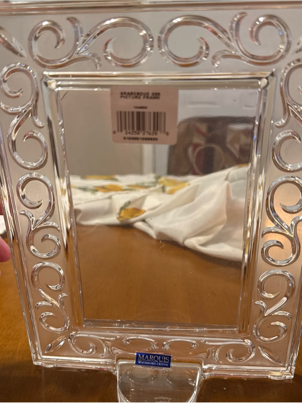 Marquis by Waterford Arabesque Crystal Picture Frame 4x6 Germany - Picture 4 of 6